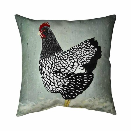 BEGIN HOME DECOR 20 x 20 in. Wyandotte Hen-Double Sided Print Indoor Pillow 5541-2020-AN520